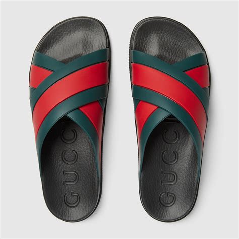 Gucci red green sandals